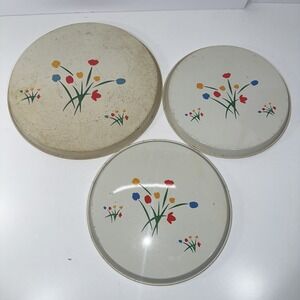 3 Vintage‎ MCM Walmart 1950's Stovetop Covers Tulip